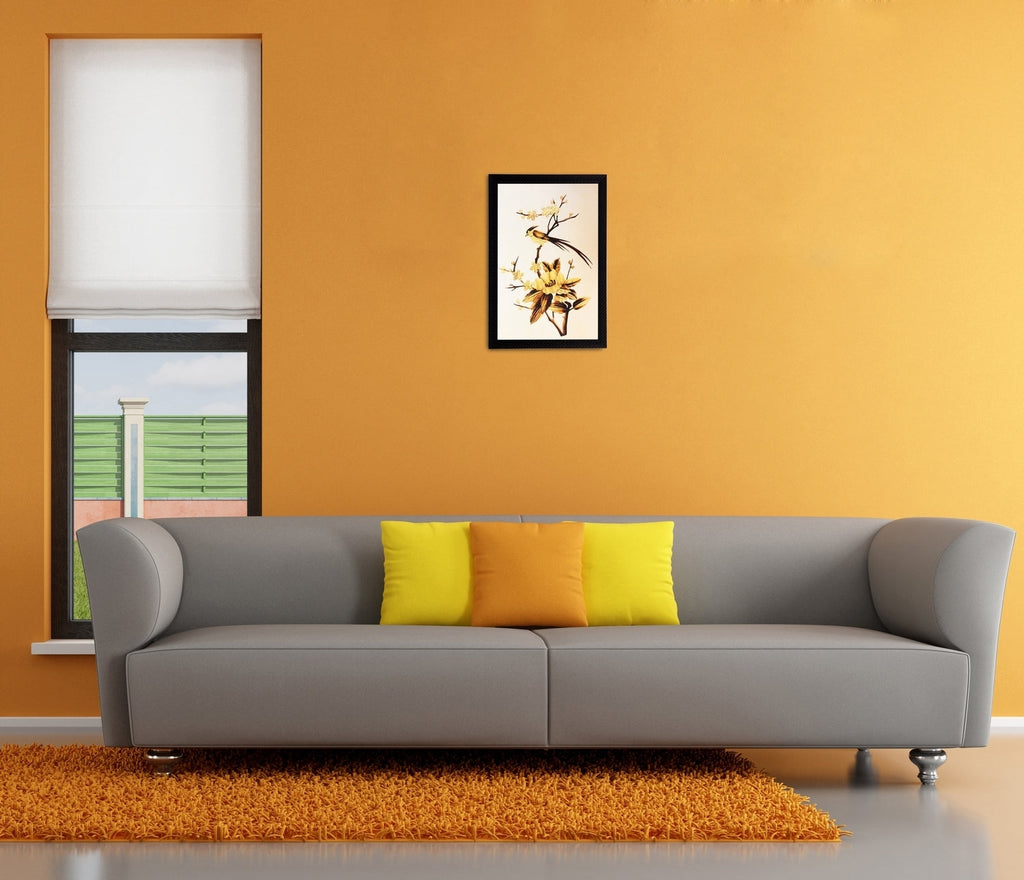 Golden Flower Matt Textured UV Art Painting Kafalo