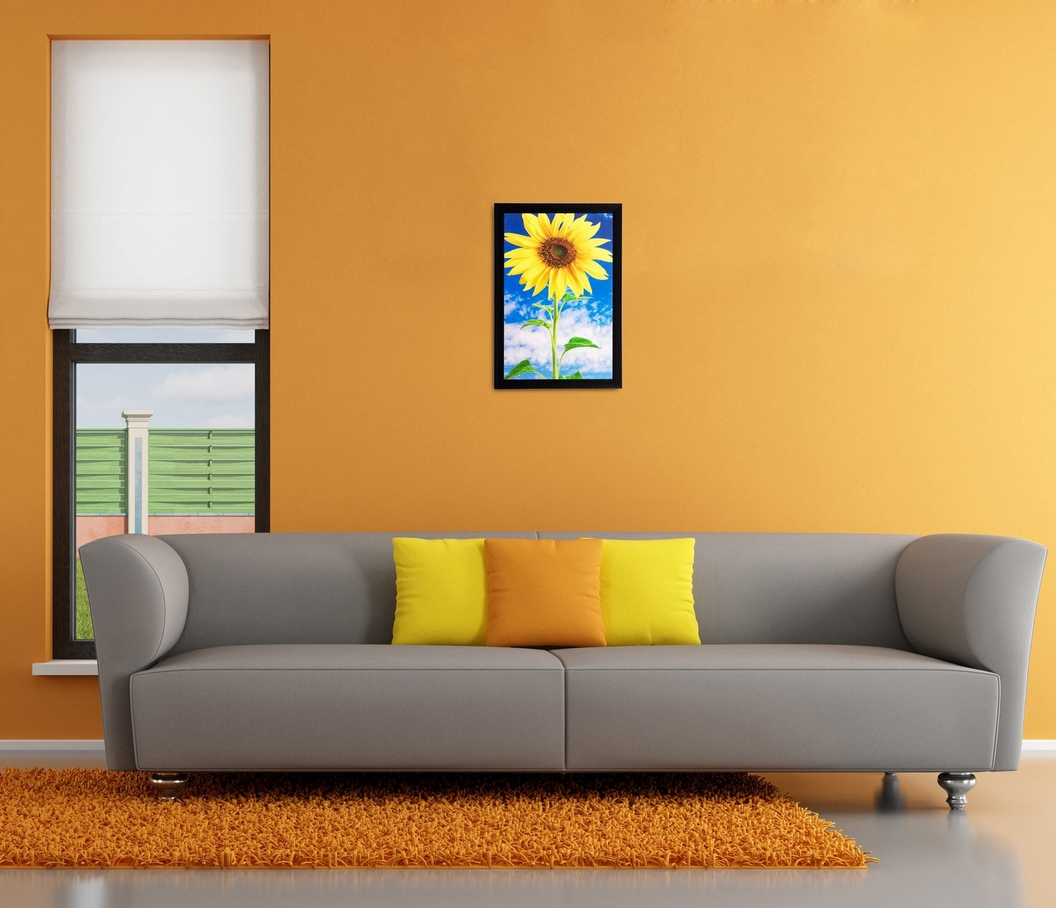 Sunflower Matt Textured UV Art Painting Kafalo