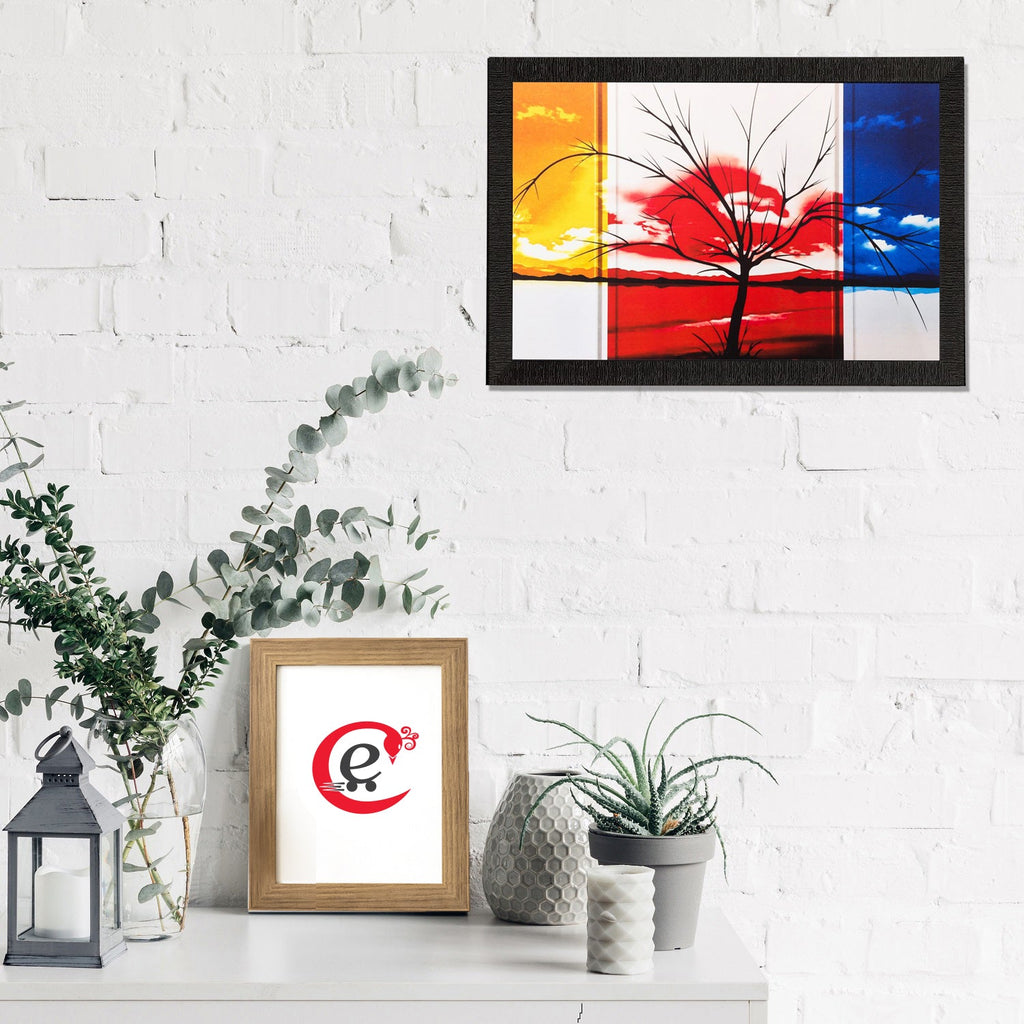 Abstract Colorful Tree Matt Textured UV Art Painting Kafalo