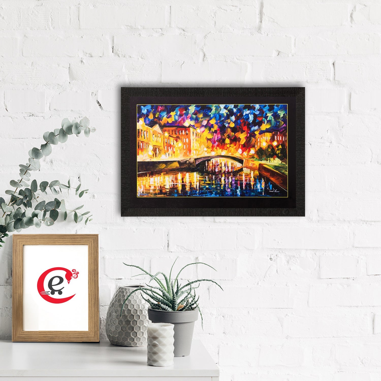 Beautiful Bridge Matt Textured UV Art Painting Kafalo
