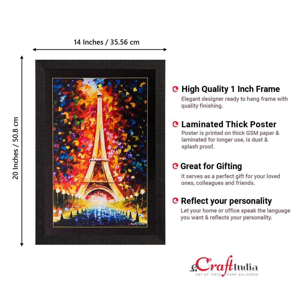 Beautiful Eiffel Tower Matt Textured UV Art Painting Kafalo