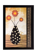 Pot with Flowers Matt Textured UV Art Painting Kafalo