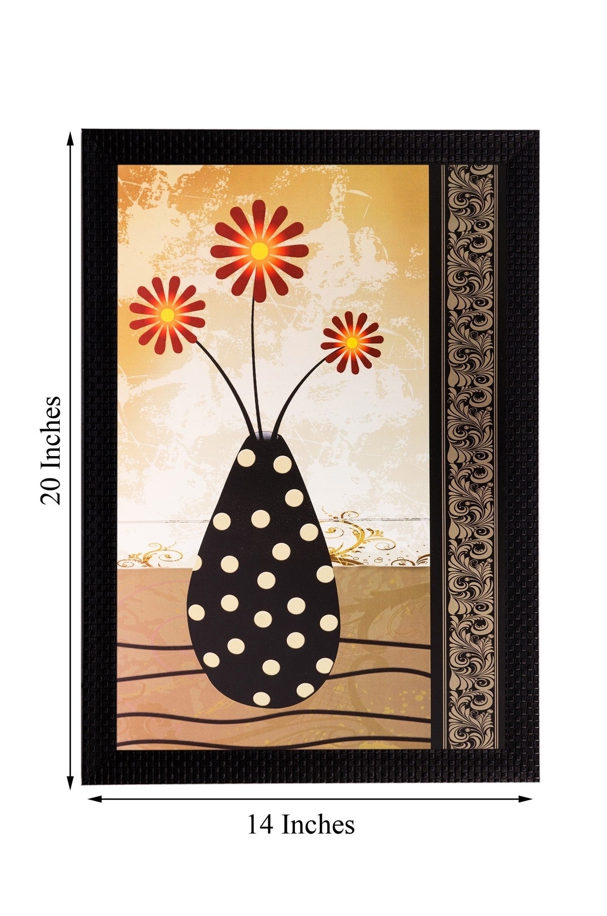 Pot with Flowers Matt Textured UV Art Painting Kafalo
