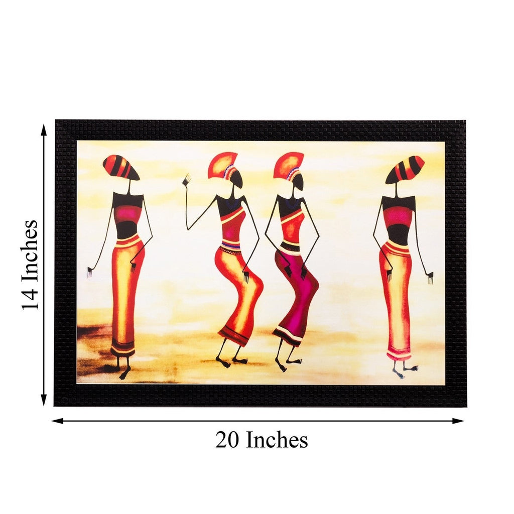 Tribal Women Matt Textured UV Art Painting Kafalo