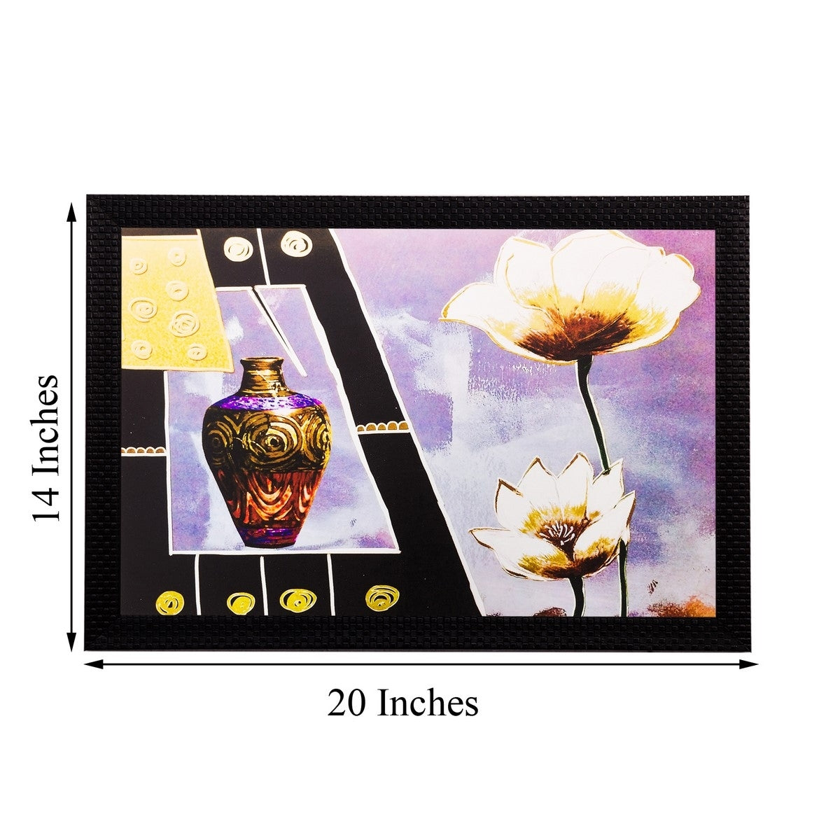 Vase and Flowers Matt Textured UV Art Painting Kafalo