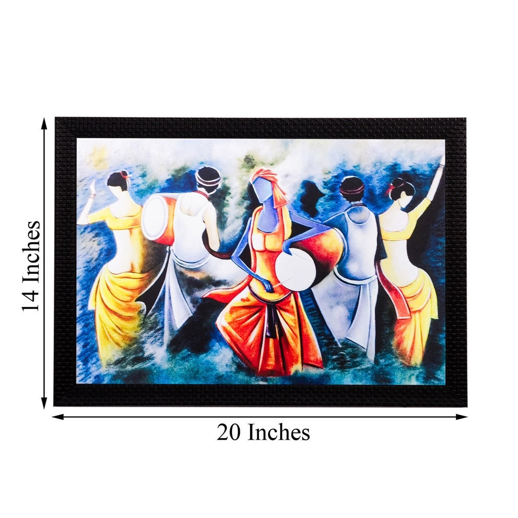 Dancing Village Couples Matt Textured UV Art Painting Kafalo