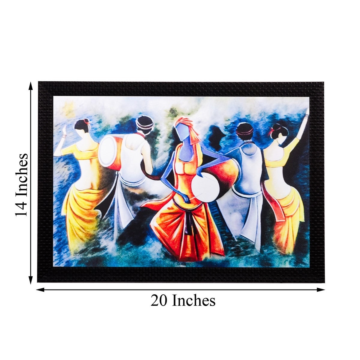 Dancing Village Couples Matt Textured UV Art Painting Kafalo