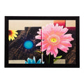 Blue & Pink Floral Matt Textured UV Art Painting Kafalo