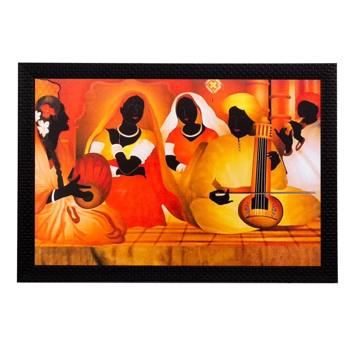 Musicians Playing Instruments Matt Textured UV Art Painting Kafalo