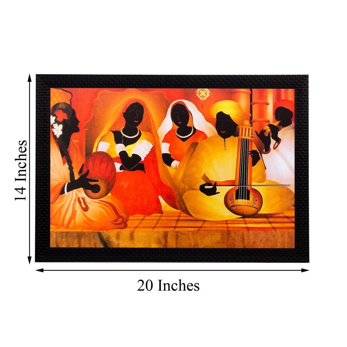 Musicians Playing Instruments Matt Textured UV Art Painting Kafalo