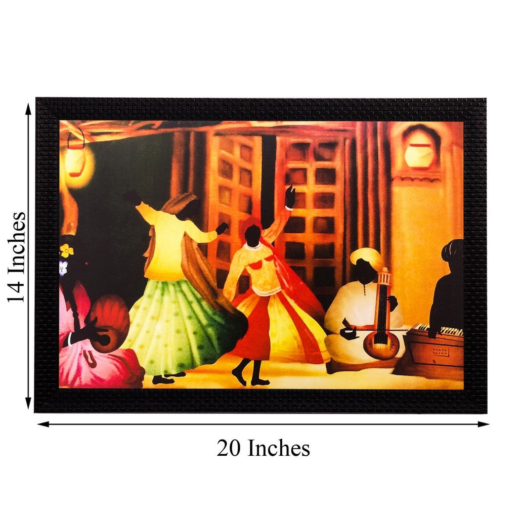 Dancing Village Women Matt Textured UV Art Painting Kafalo