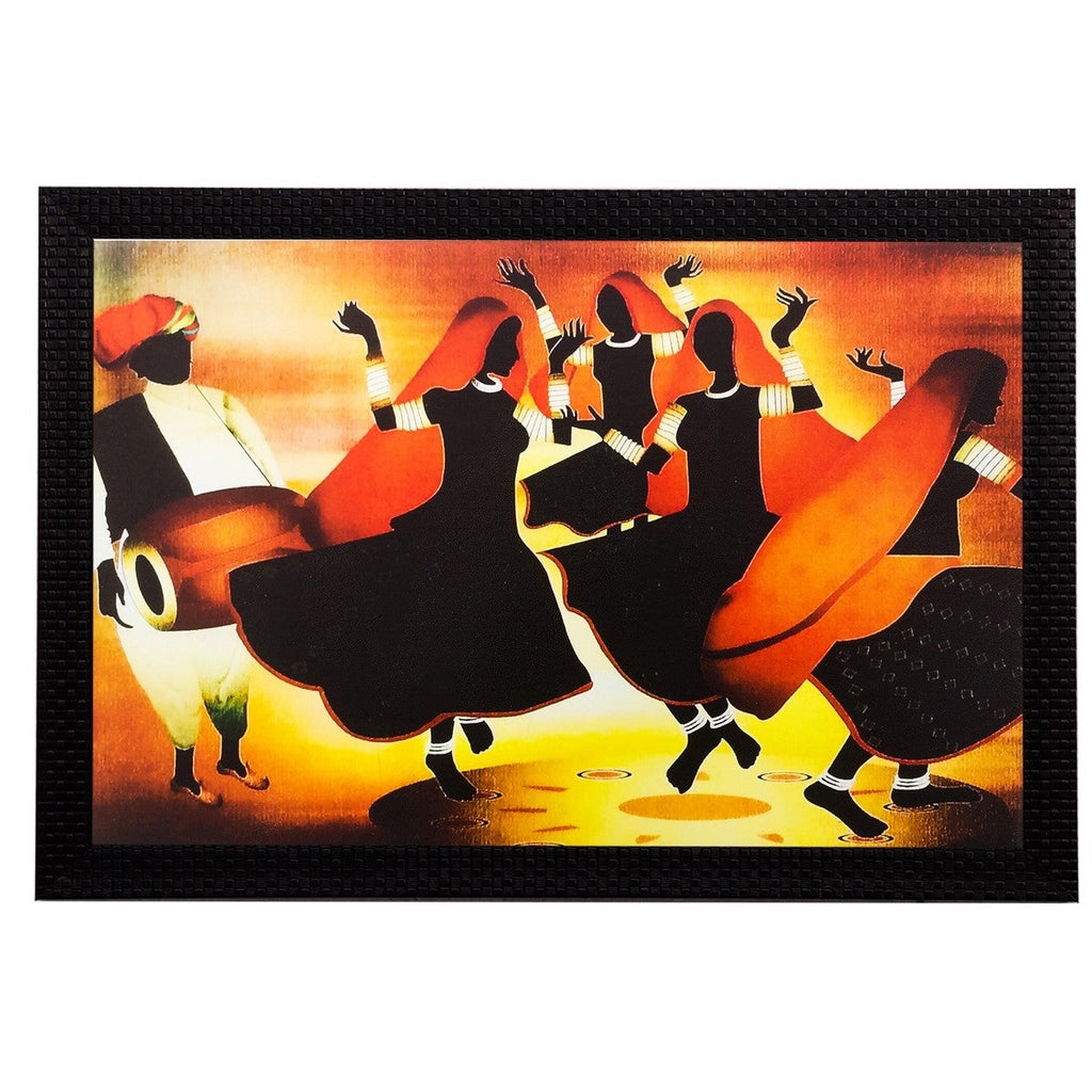 Dancing Village Women Matt Textured UV Art Painting Kafalo