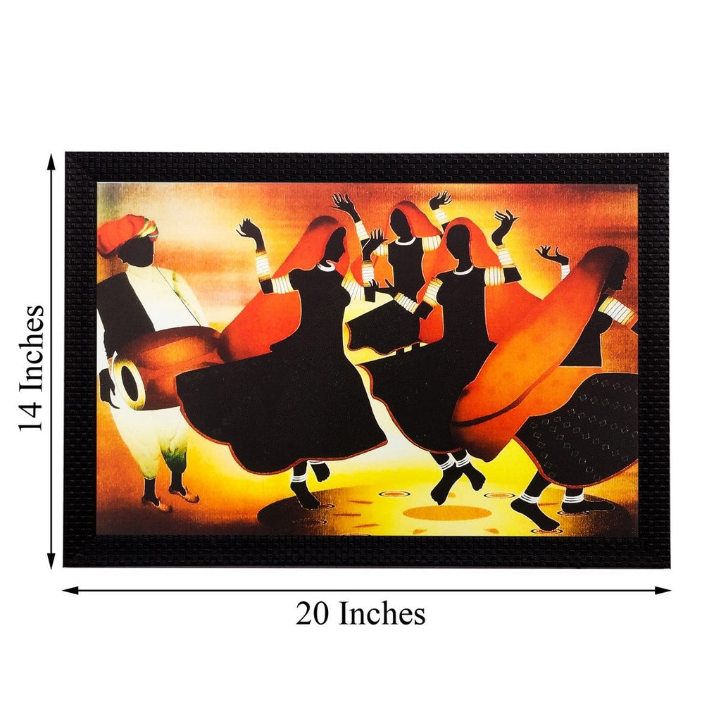 Dancing Village Women Matt Textured UV Art Painting Kafalo