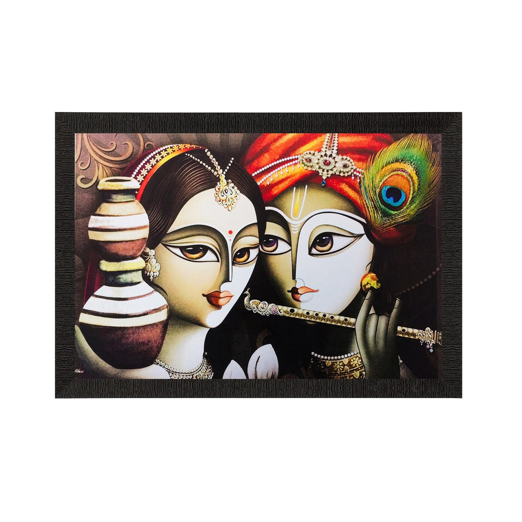 Radha Krishna Painting Digital Printed Religious Wall Art Kafalo