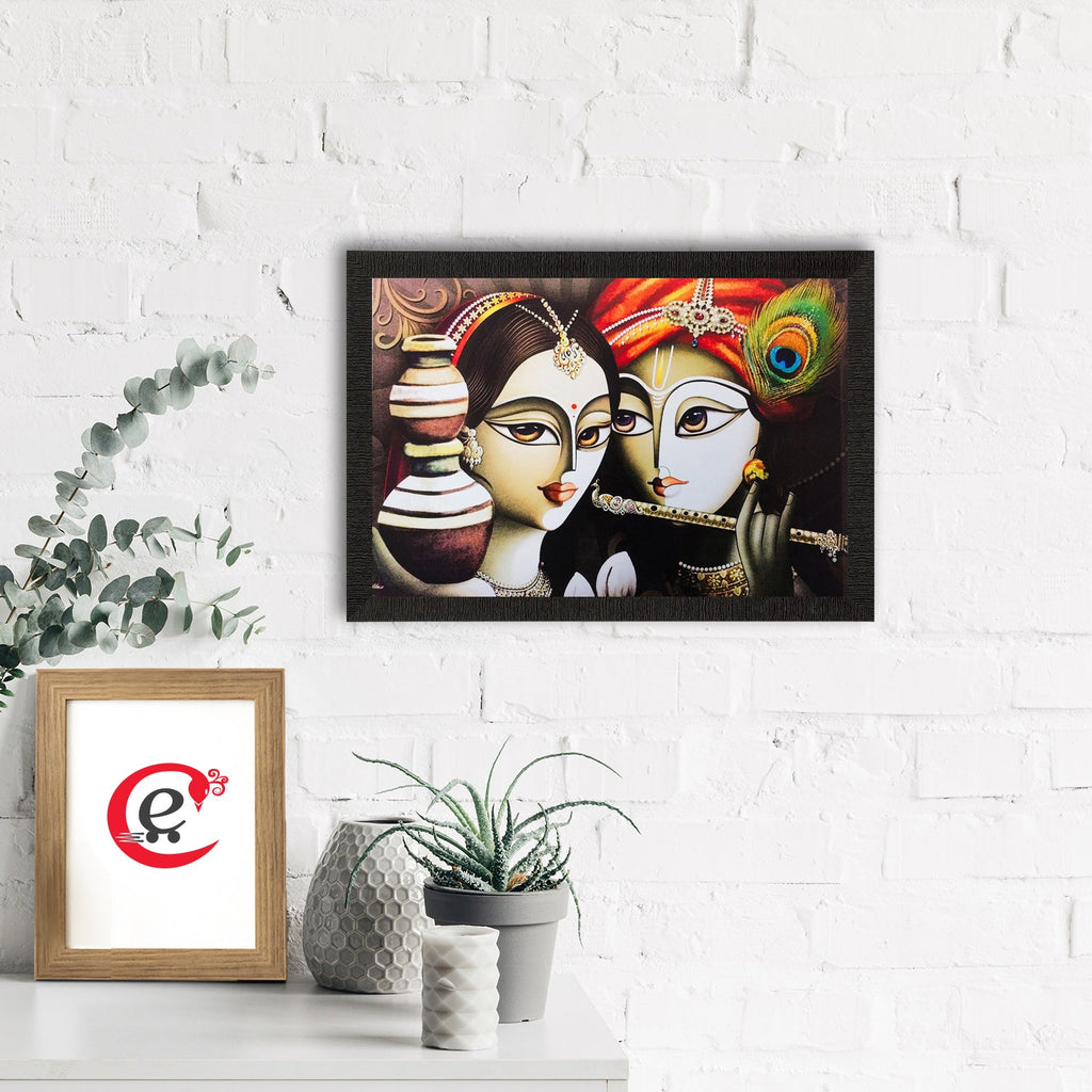 Radha Krishna Painting Digital Printed Religious Wall Art Kafalo