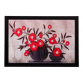 Red Floral Matt Textured UV Art Painting Kafalo