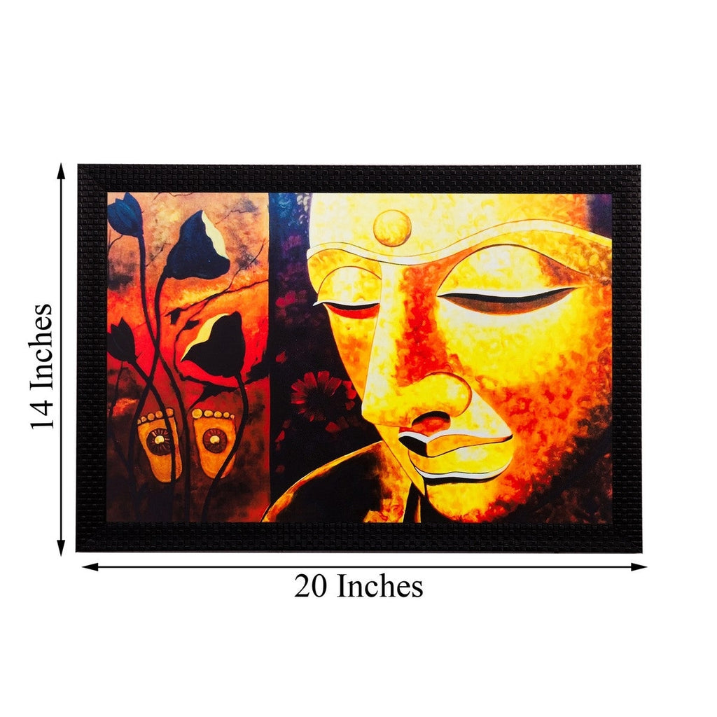 Lord Buddha Matt Textured UV Art Painting Kafalo