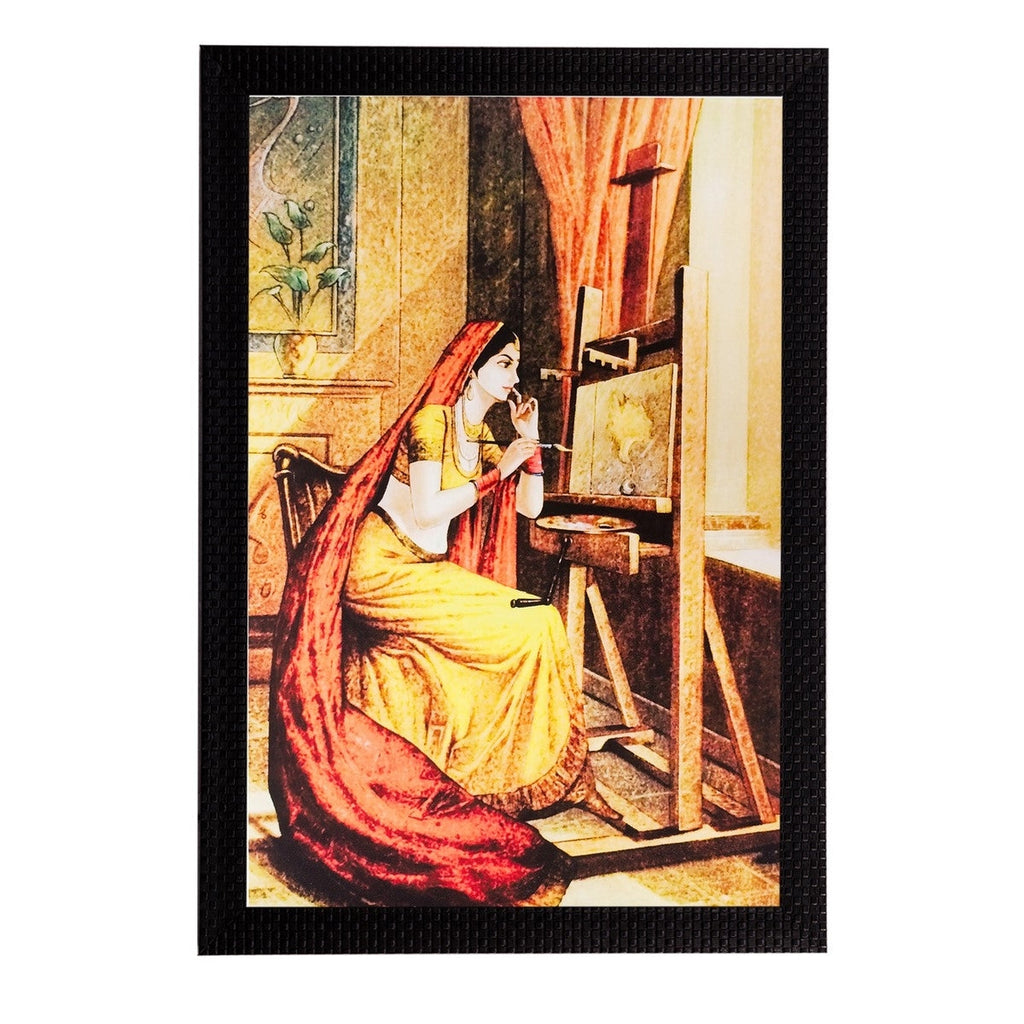 Women Doing Painting Matt Textured UV Art Painting Kafalo