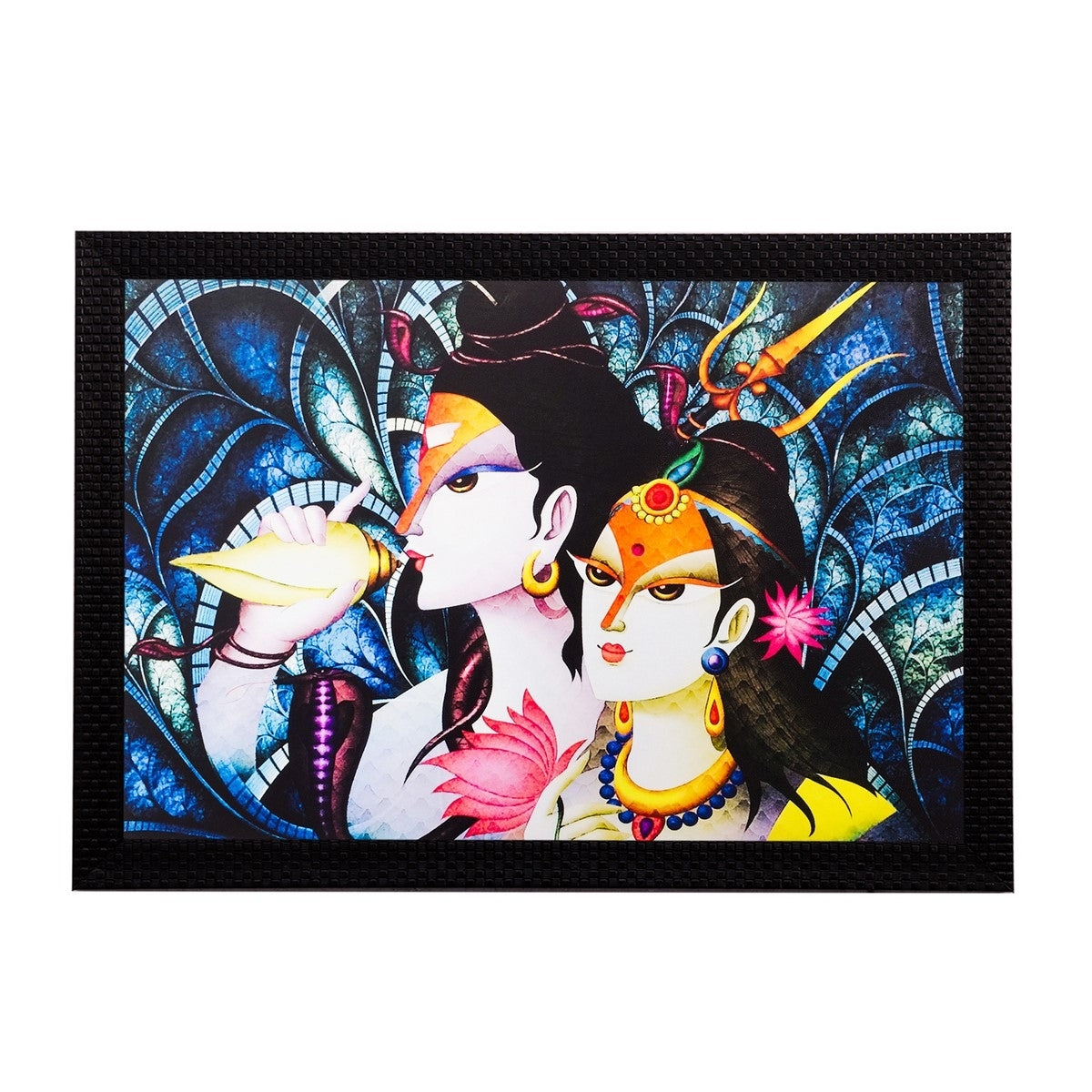 Radha Krishna Matt Textured UV Art Painting Kafalo