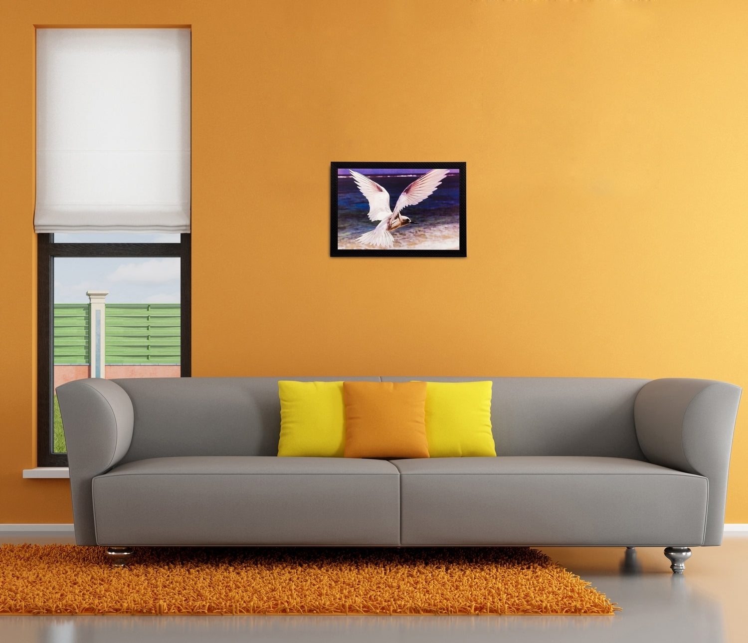 Flying Bird Matt Textured UV Art Painting Kafalo