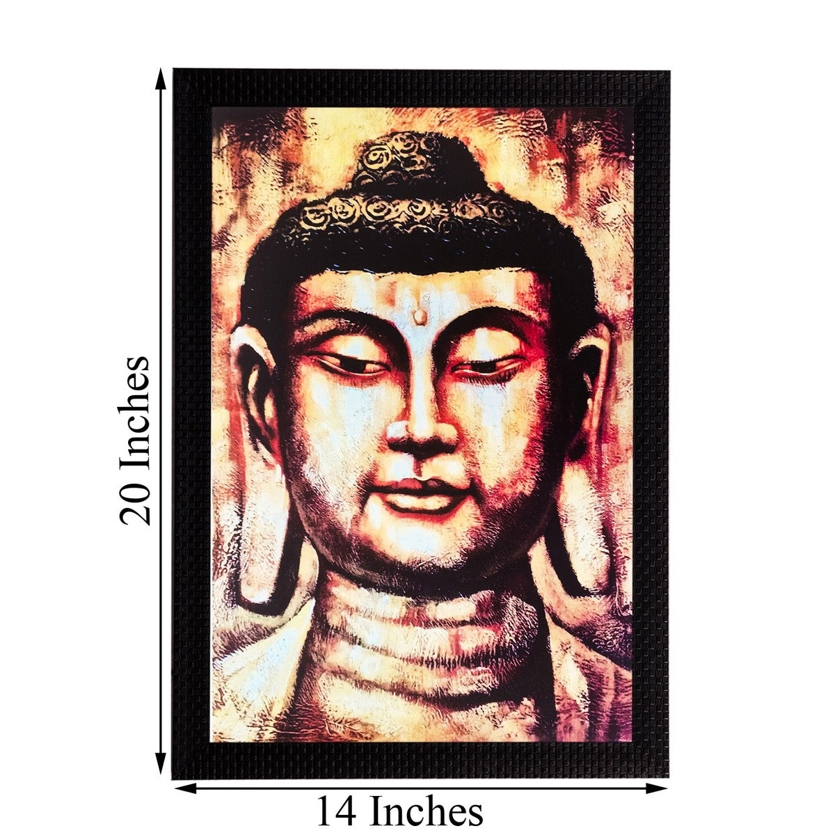 Lord Buddha Matt Textured UV Art Painting Kafalo