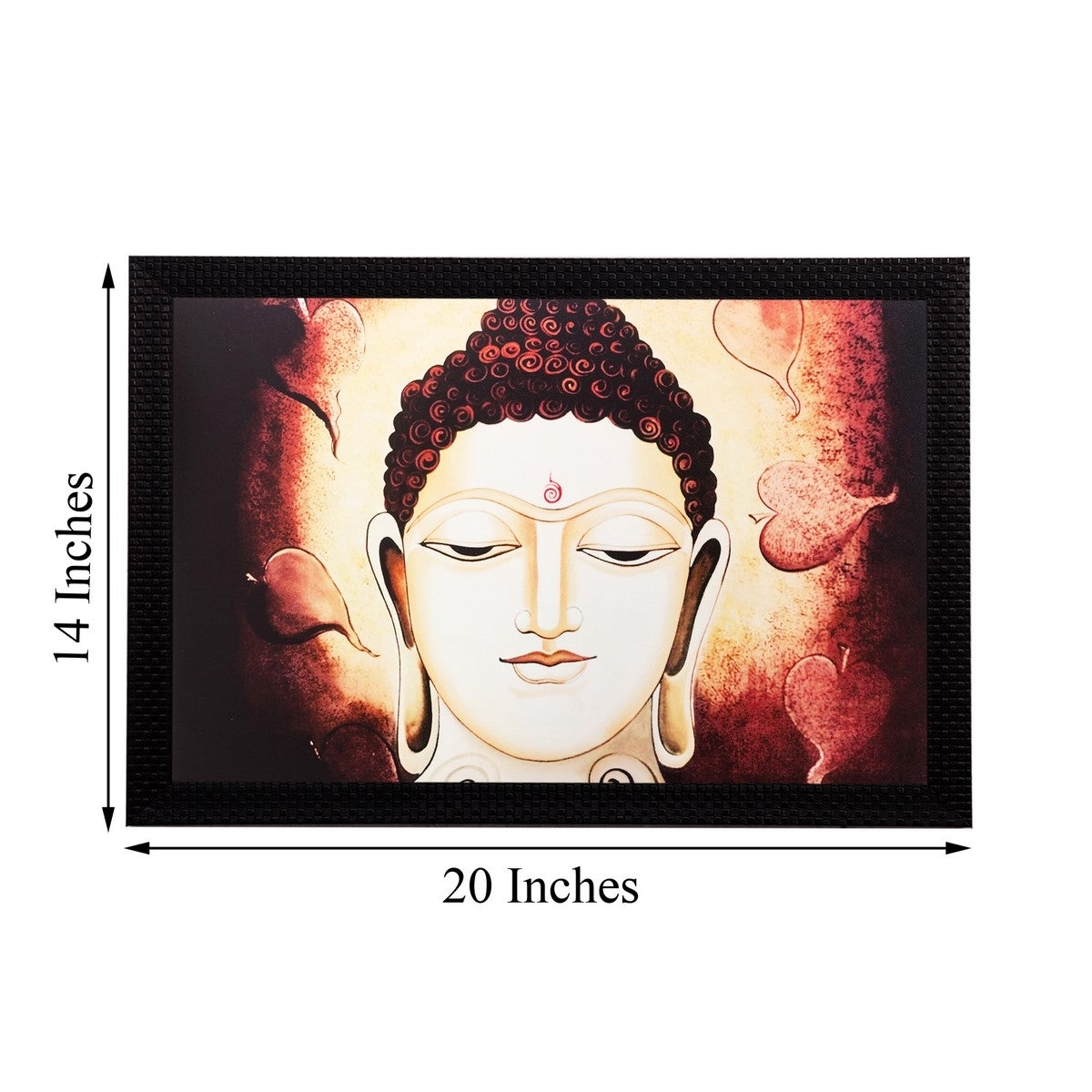 Lord Buddha Matt Textured UV Art Painting Kafalo