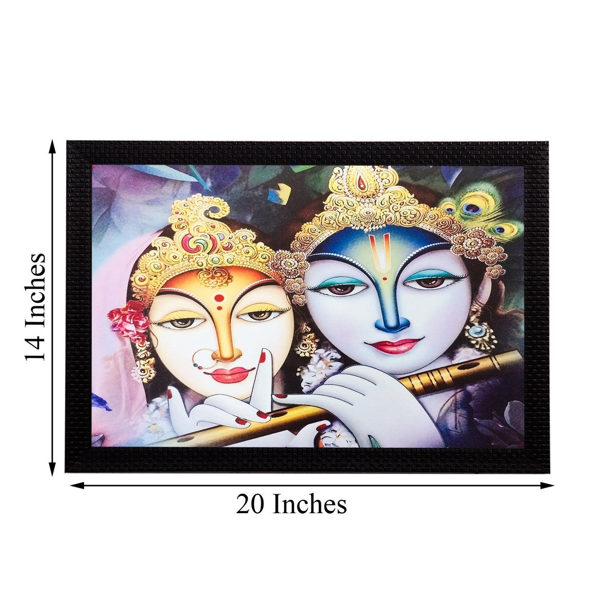 Radha Krishna Matt Textured UV Art Painting Kafalo