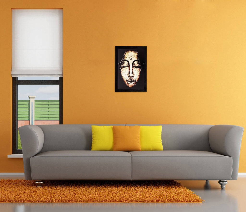 Lord Buddha Matt Textured UV Art Painting Kafalo