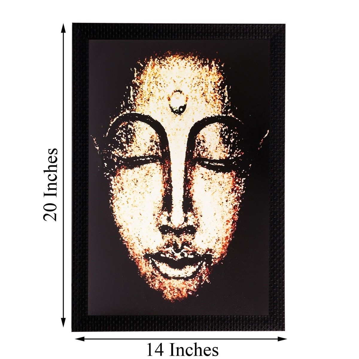 Lord Buddha Matt Textured UV Art Painting Kafalo