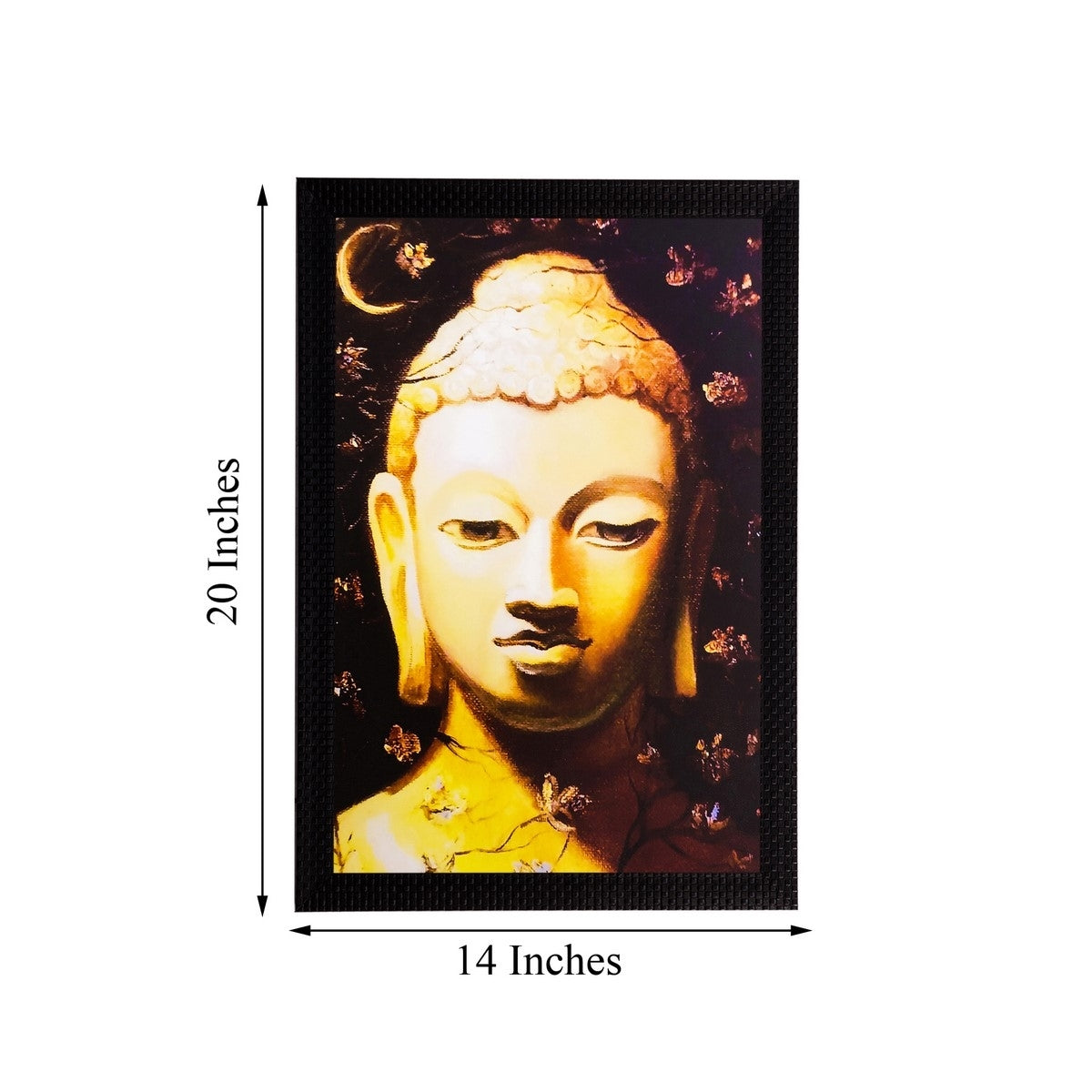 Lord Buddha Matt Textured UV Art Painting Kafalo