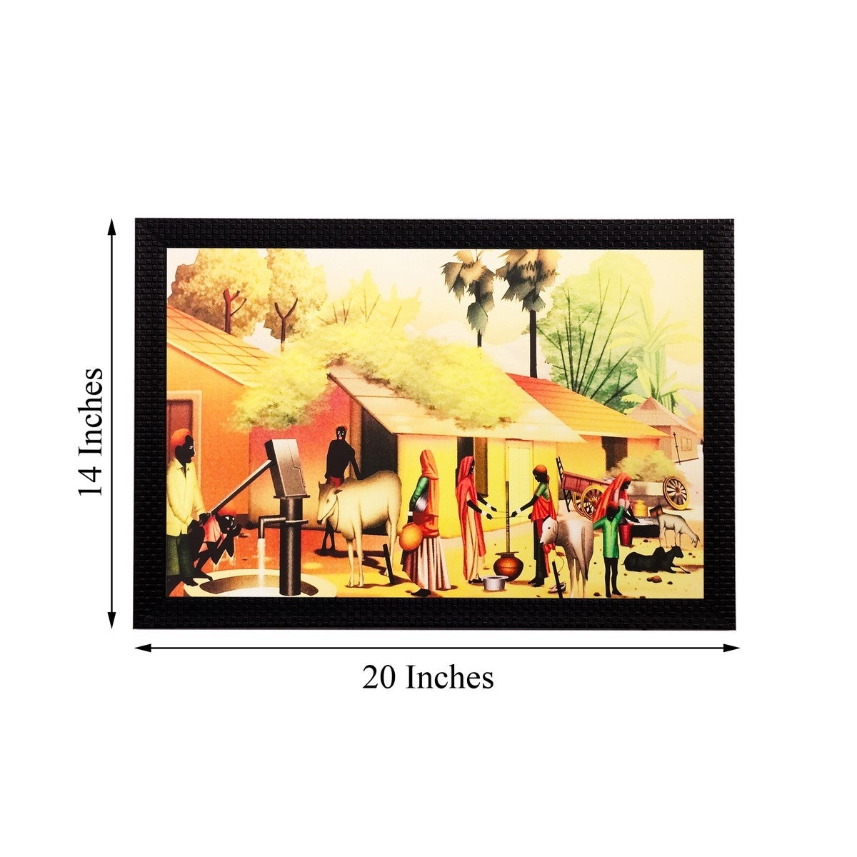 Village View Matt Textured UV Art Painting Kafalo
