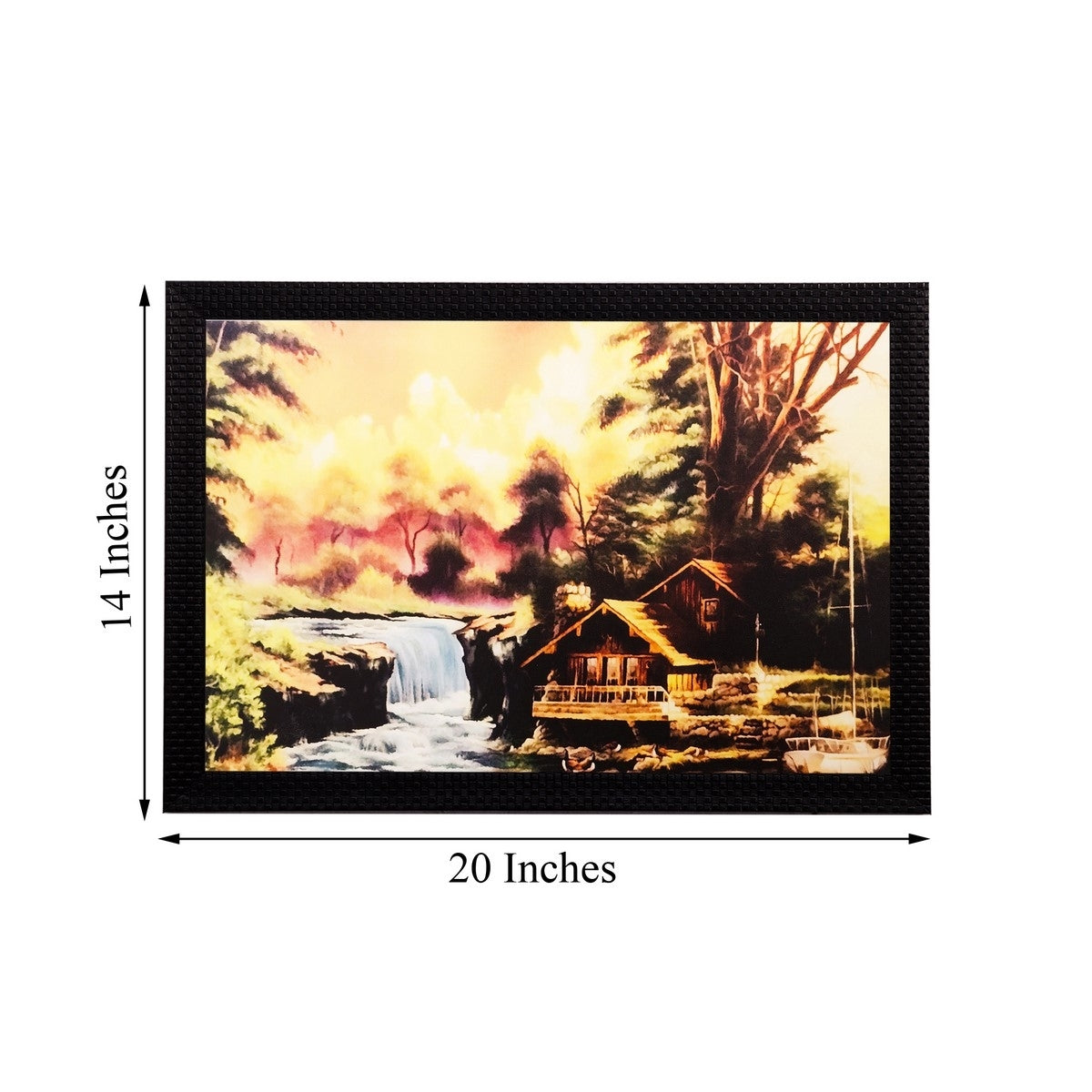 Village Scenery Matt Textured UV Art Painting Kafalo
