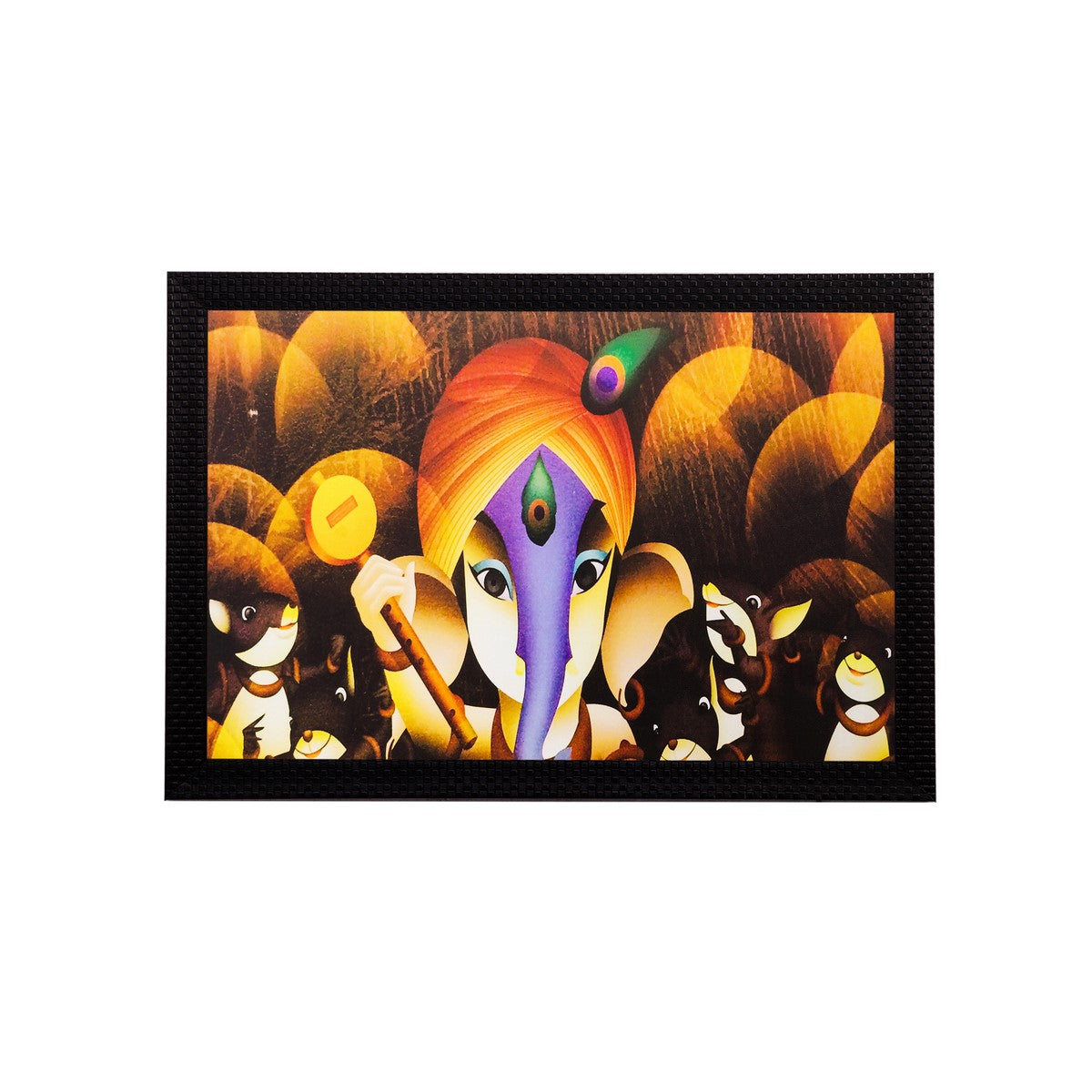 Lord Ganesha Matt Textured UV Art Painting Kafalo