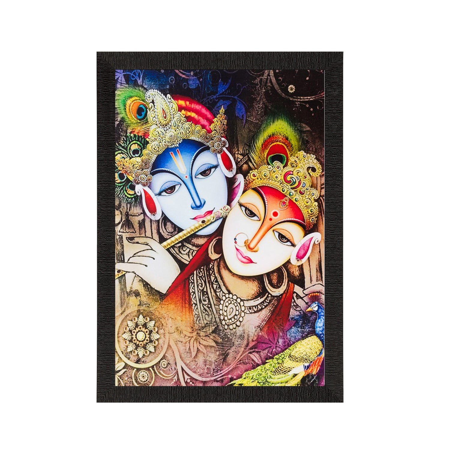 Radha Krishna Painting Digital Printed Religious Wall Art Kafalo