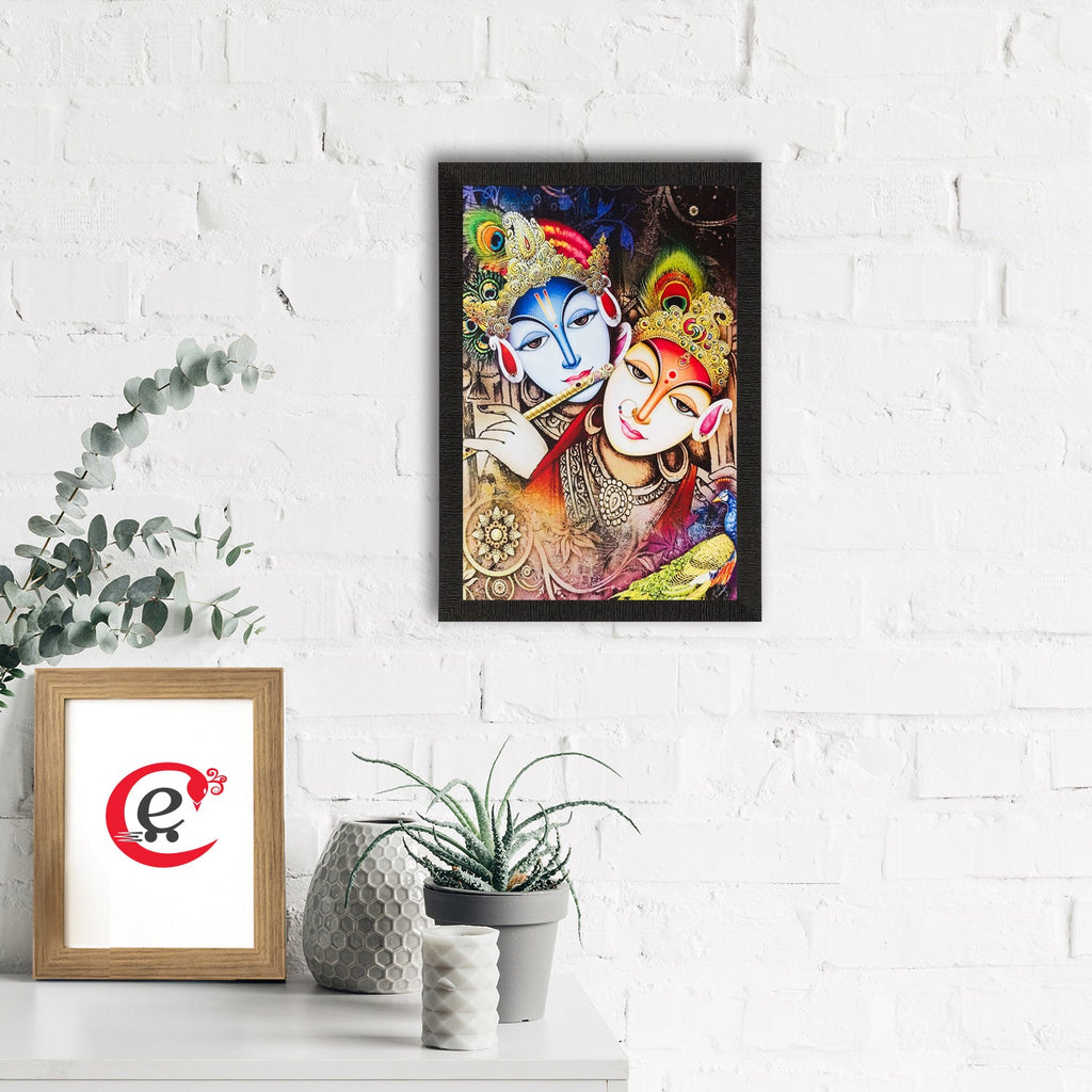 Radha Krishna Painting Digital Printed Religious Wall Art Kafalo