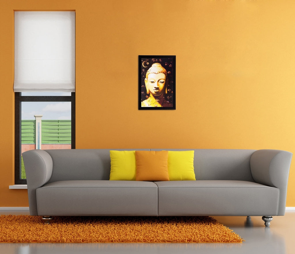 Spiritual Lord Buddha Matt Textured UV Art Painting Kafalo