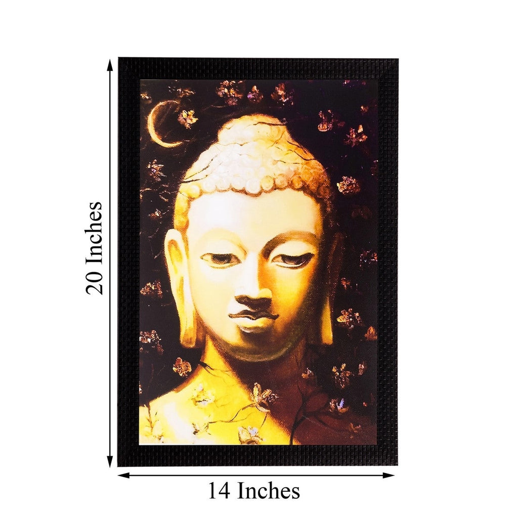 Spiritual Lord Buddha Matt Textured UV Art Painting Kafalo