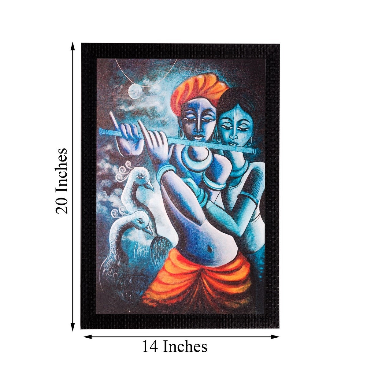 Radha Krishna Matt Textured UV Art Painting Kafalo