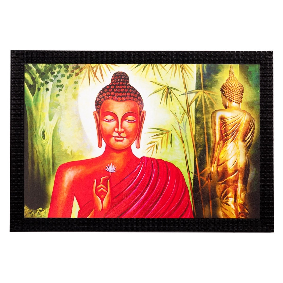 Lord Buddha Matt Textured UV Art Painting Kafalo