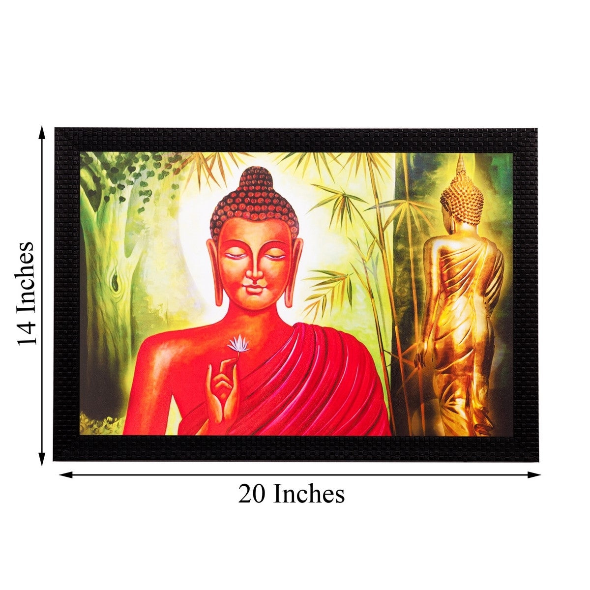 Lord Buddha Matt Textured UV Art Painting Kafalo