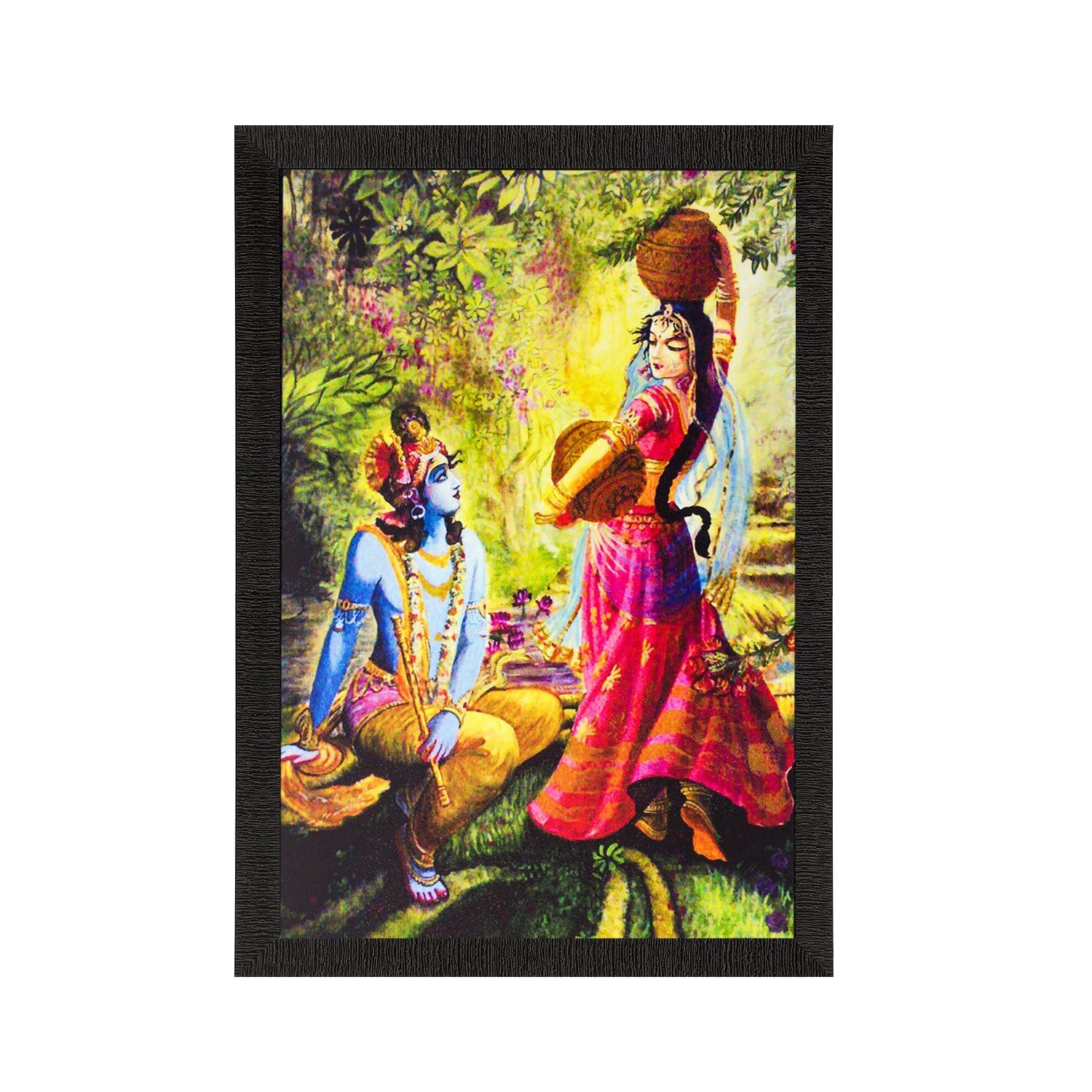 Lord Krishna Matt Textured UV Art Painting Kafalo