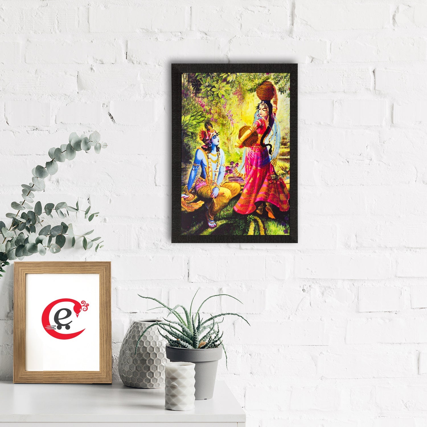 Lord Krishna Matt Textured UV Art Painting Kafalo