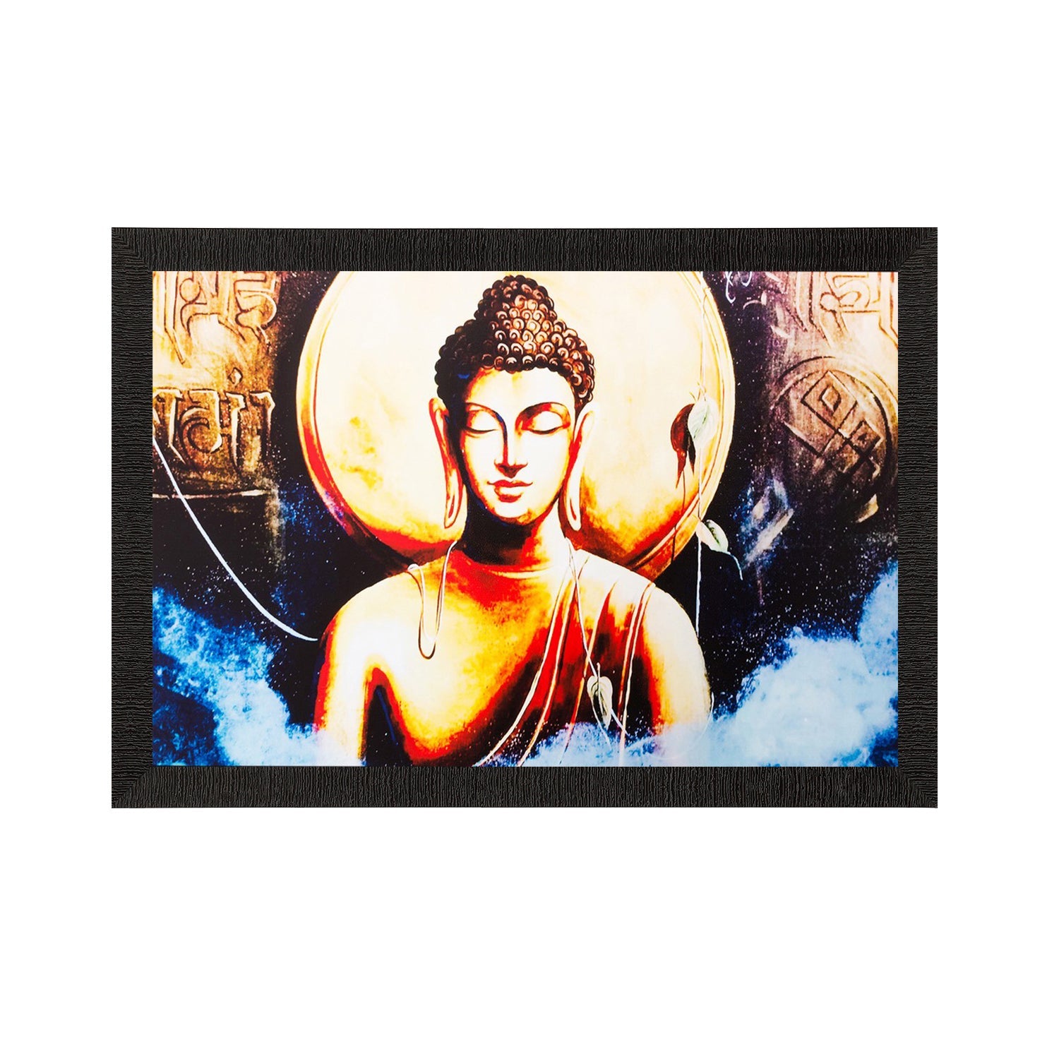 Lord Buddha Painting Digital Printed Religious Wall Art Kafalo