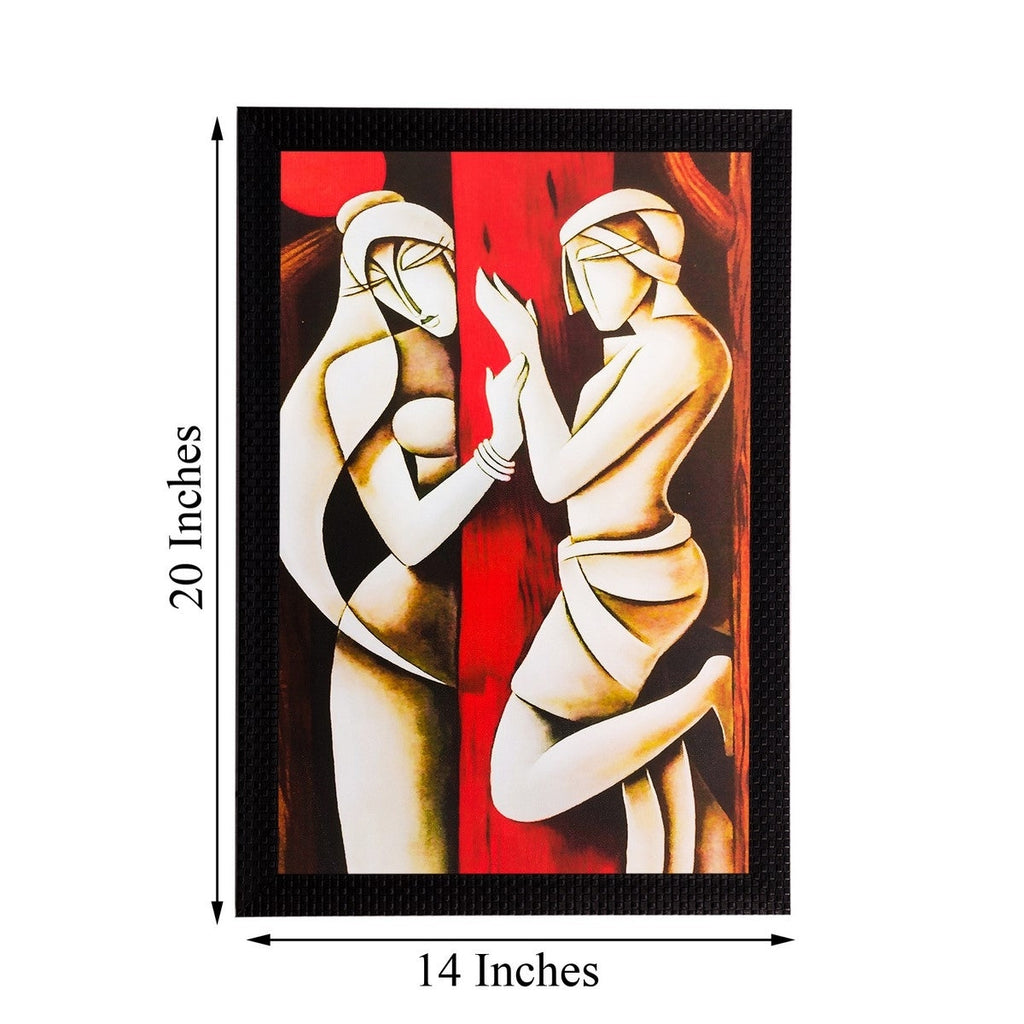 Abstract Love Couple Matt Textured UV Art Painting Kafalo