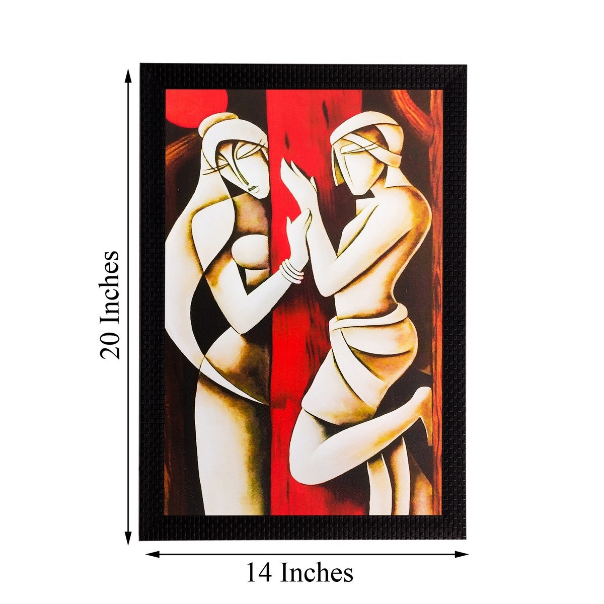 Abstract Love Couple Matt Textured UV Art Painting Kafalo