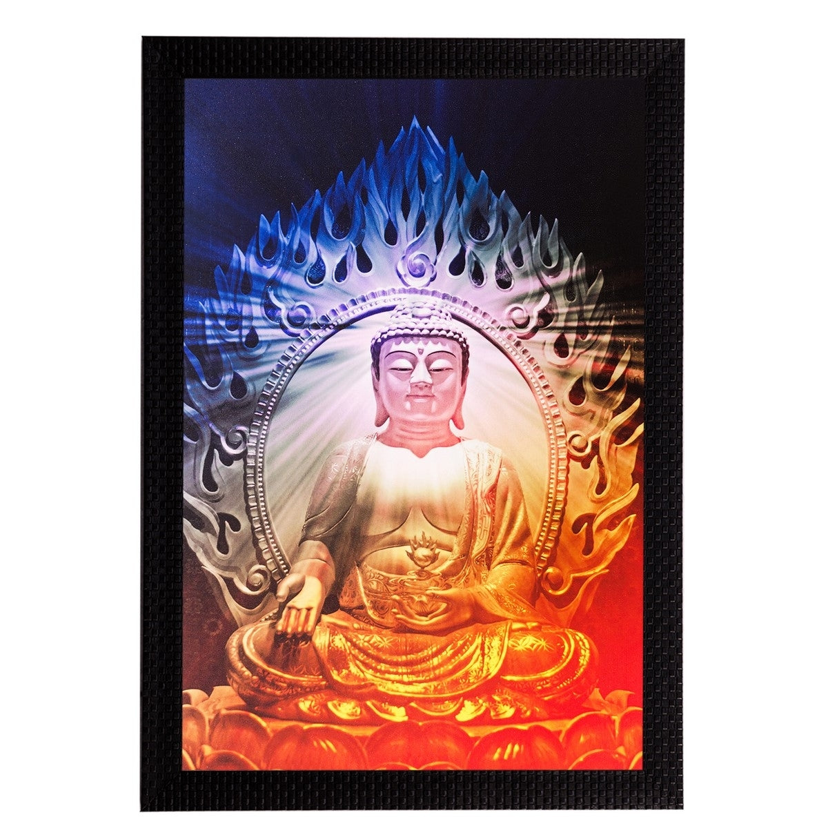 Meditating Buddha Matt Textured UV Art Painting Kafalo