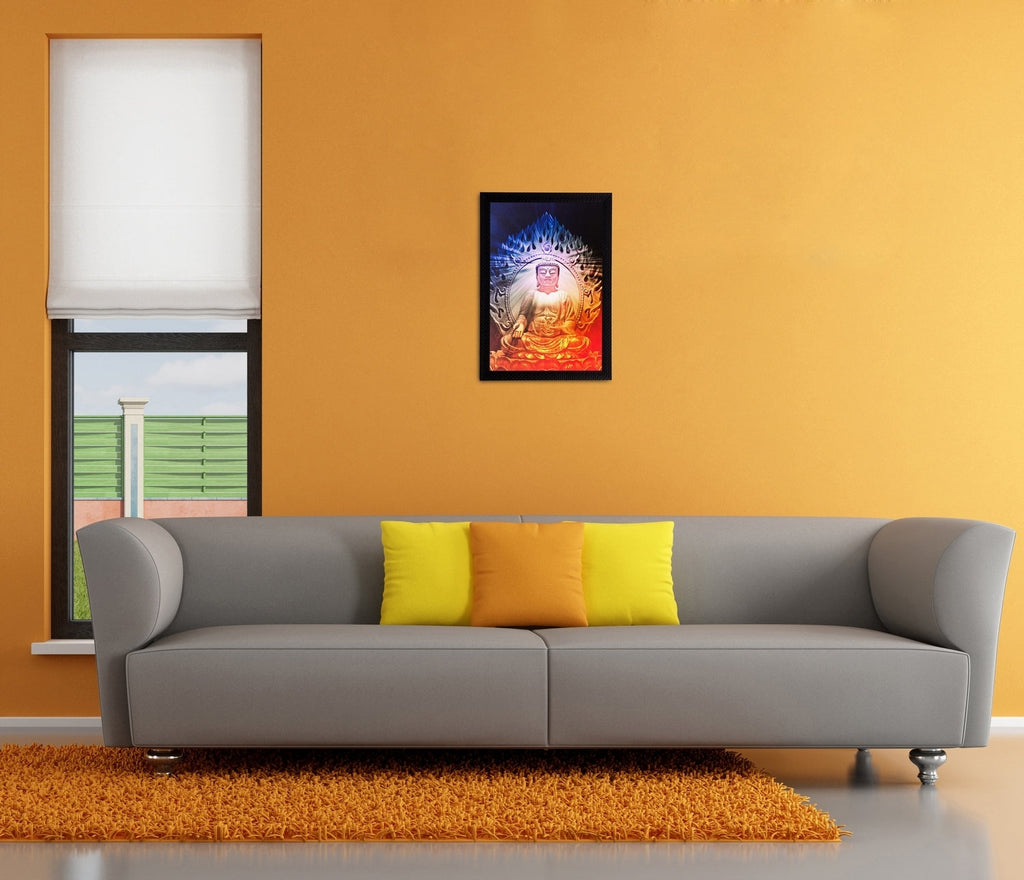 Meditating Buddha Matt Textured UV Art Painting Kafalo