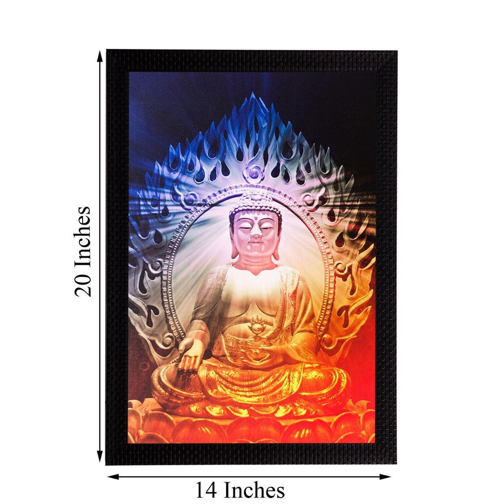Meditating Buddha Matt Textured UV Art Painting Kafalo