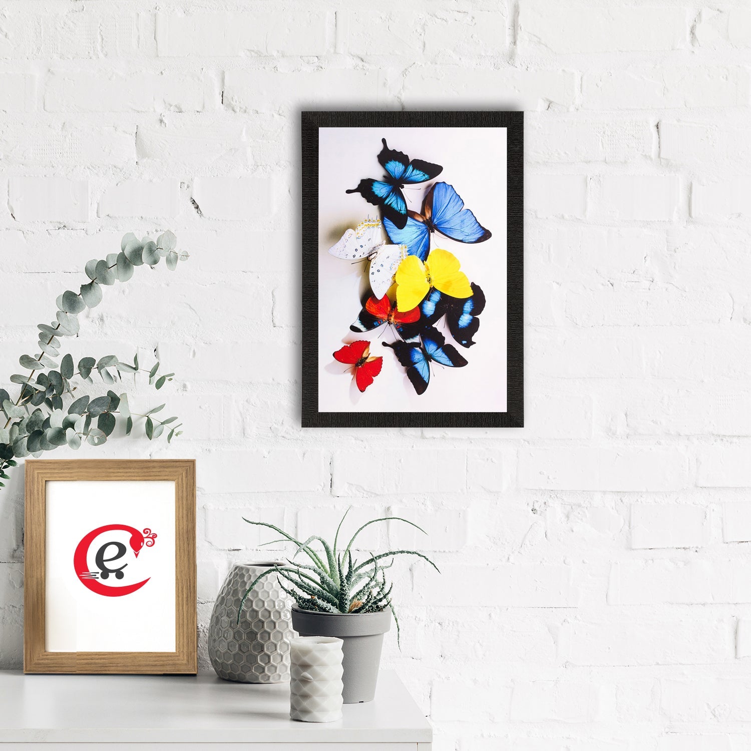 Colorful Butterflies Matt Textured UV Art Painting Kafalo
