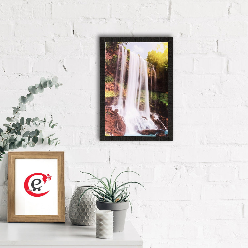 Waterfall View Matt Textured UV Art Painting Kafalo